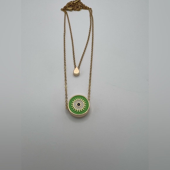 Dainty Evil Eye Multi-Strand Necklace - Evil Eye Minimalist Layered Necklace - Picture 13 of 16